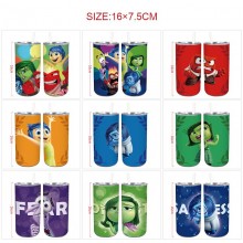 Inside Out anime coffee water bottle cup with stra...