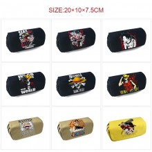 One Piece anime canvas pen case pencil bags