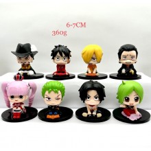 8pcs/set One Piece sitting anime figures(OPP bag)