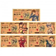 EVA anime coin gold banknotes(price for 1pcs)