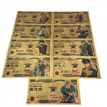 JoJo's Bizarre Adventure anime coin gold banknotes(price for 1pcs)