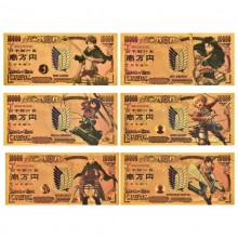 Attack on Titan anime coin gold banknotes(price fo...