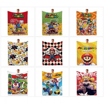 Super Mario anime flano summer quilt blanket