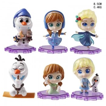 6pcs/set Frozen Elsa Anna anime figures(OPP bag)