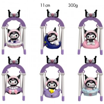 6pcs/set Sanrio Kuromi swing anime figures(OPP bag)