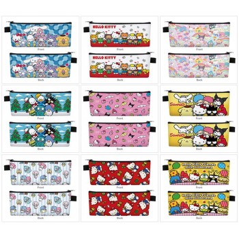 Sanrio Melody kitty Cinnamoroll Kuromi anime PU zipper pen case pencil bag