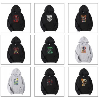 Super Hero Iron Spider-man Hulk Captain Batman Long Sleeve Hoodies Sweatshirts