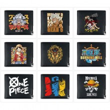 One Piece anime black wallet