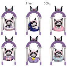 6pcs/set Sanrio Kuromi swing anime figures(OPP bag)