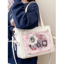 Japanese Kawaii Transparent JK Tote Handbag Should...