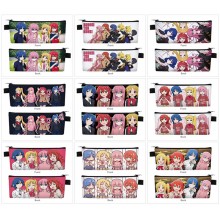 Bocchi The Rock anime PU zipper pen case pencil bag