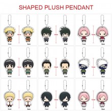 Naruto anime custom shaped plush doll key chain