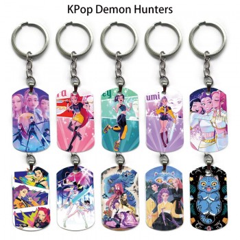 K-POP Demon Hunters alloy two-sided pendant key chain keychains