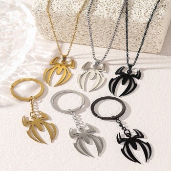 Spider Man stainless steel necklace key chains