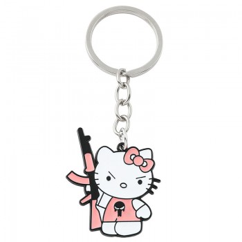 Funny Hello Kitty AK47 anime alloy Necklaces