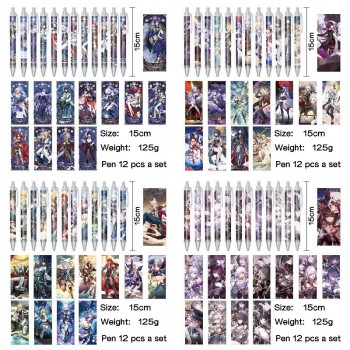 Honkai Star Rail game ballpoint pen ball pens(12pcs a set)