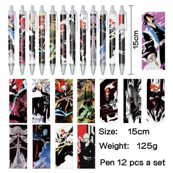 Bleach anime ballpoint pen ball pens(12pcs a set)