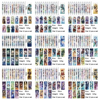 Genshin Impact game ballpoint pen ball pens(12pcs a set)