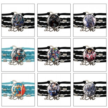 Gundam anime braided gemstone bracelet hand chain
