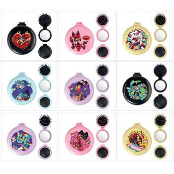 Hazbin Hotel anime folding portable comb mirrorrs