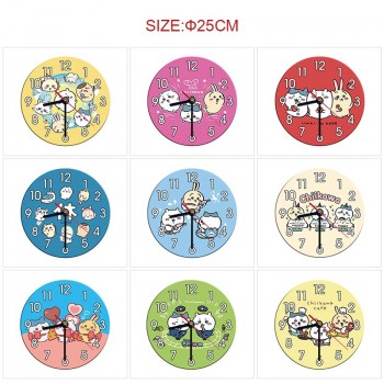 Chiikawa anime round wall clocks