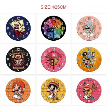 One Piece anime round wall clocks