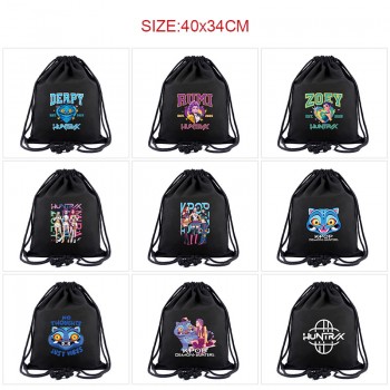 K-POP Demon Hunters anime nylon drawstring backpack bags