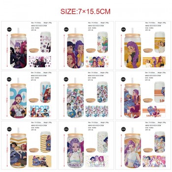 K-POP Demon Hunters frosted glass cups 350ml/450ml