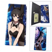 Sakurajima Mai anime long wallets card holder purs...