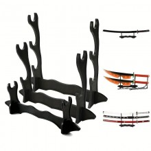 Wooden Katana Shelf Holder Stand Support Sword Sto...