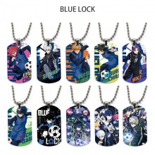 Blue Lock anime dog tag military army necklace
