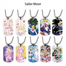 Sailor Moon anime dog tag military army necklace