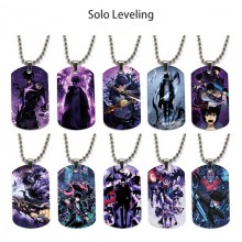 Solo Leveling anime dog tag military army necklace