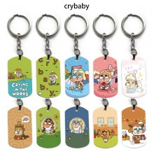 Crybaby anime alloy two-sided pendant key chain keychains