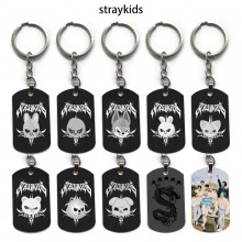 Straykids star alloy two-sided pendant key chain keychains