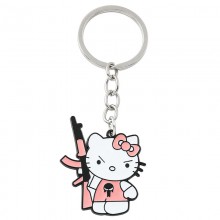 Funny Hello Kitty AK47 anime alloy Necklaces
