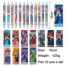 Transformers anime ballpoint pen ball pens(12pcs a set)