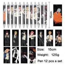 Chainsaw Man anime ballpoint pen ball pens(12pcs a set)