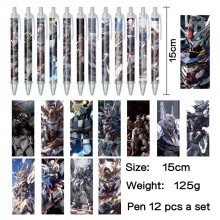 Gundam anime ballpoint pen ball pens(12pcs a set)