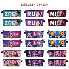 K-POP Demon Hunters PU zipper pen case pencil bag