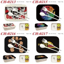 One Piece anime Plastic Lunch Box with Fork Spoon ...