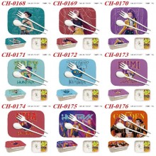 K-POP Demon Hunters Plastic Lunch Box with Fork Sp...