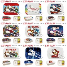 ROBLOX game Plastic Lunch Box with Fork Spoon Kids...