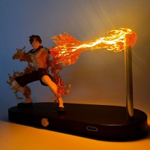 One Piece Fire Fist Ace Luffy anime Figure Handmade Night Light Desk Lamp