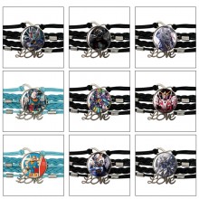 Gundam anime braided gemstone bracelet hand chain