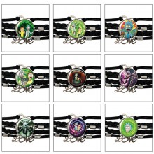 Rick and Morty anime braided gemstone bracelet hand chain