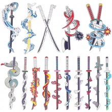 Demon Slayer alloy mini weapon swords brooch pins