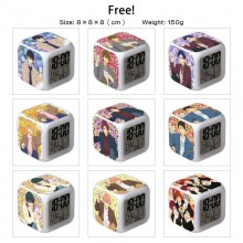 Free! anime Alarm Clock Colorful Light Display Tim...