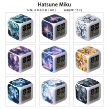 Hatsune Miku anime Alarm Clock Colorful Light Disp...