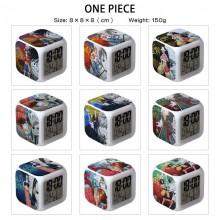 One Piece anime Alarm Clock Colorful Light Display...